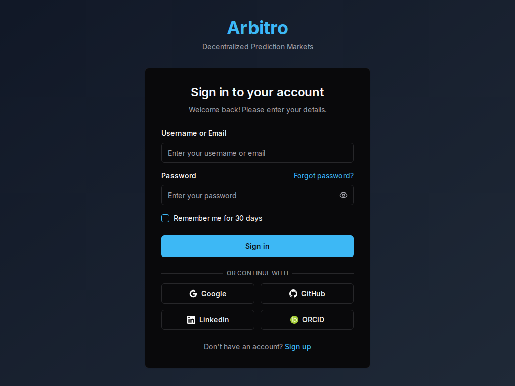 Login desktop preview