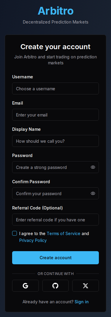 Register mobile preview
