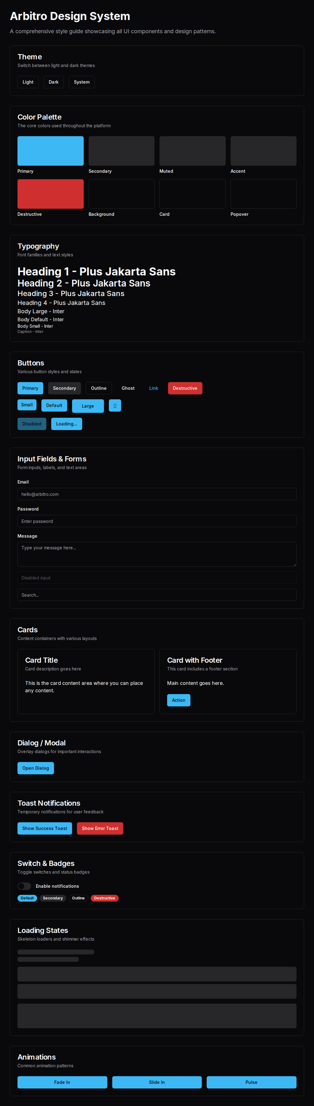 Style Guide desktop preview