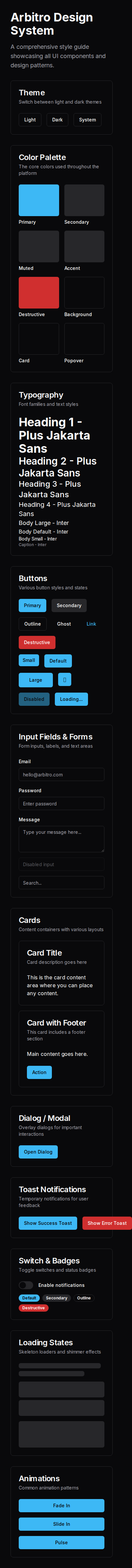 Style Guide mobile preview